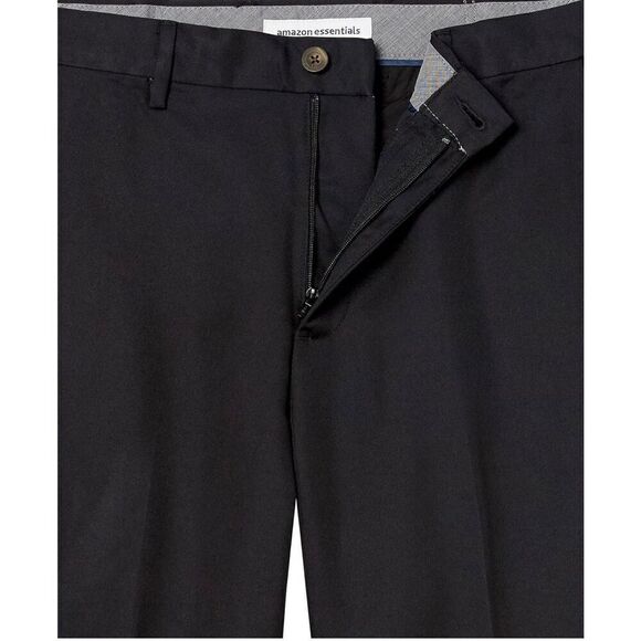 NEW Amazon Essentials Men's Classic-Fit Flat-Front Dress Pants 40/30 - Picture 3 of 4